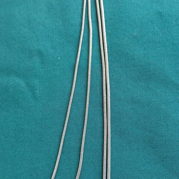 NWT Chico's SilverTone and Crystal 4-Layer Crystal Bar Necklace - Picture 6 of 8